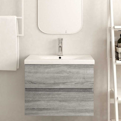 Mobile Lavabo Grigio Sonoma 60x38,5x45 cm in Legno Multistrato | homemem39