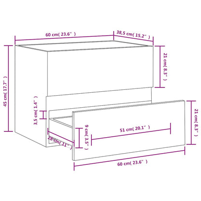 Mobile Lavabo Grigio Sonoma 60x38,5x45 cm in Legno Multistrato | homemem39