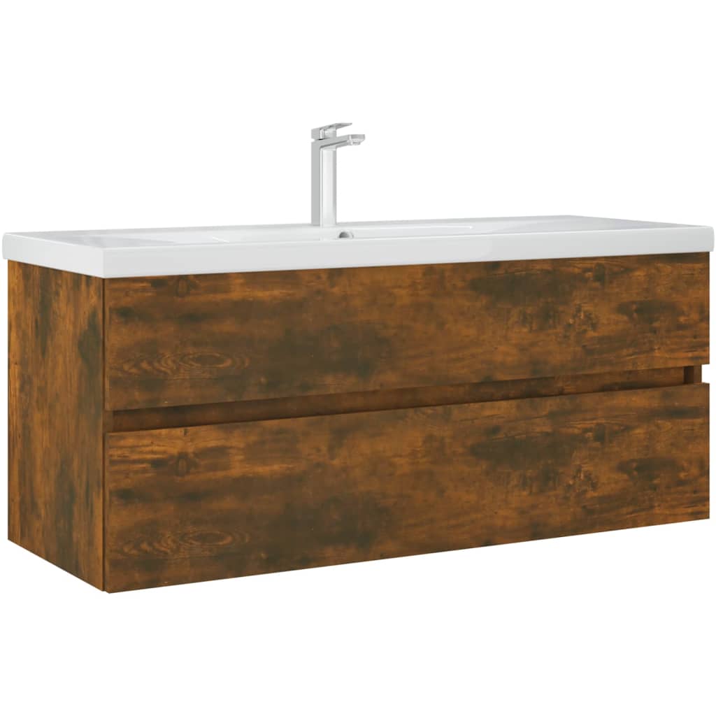 Mobile Lavabo Rovere Fumo 100x38,5x45 cm Legno Multistrato