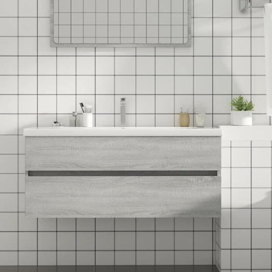 Mobile Lavabo Grigio Sonoma 100x38,5x45 cm in Legno Multistrato | homemem39