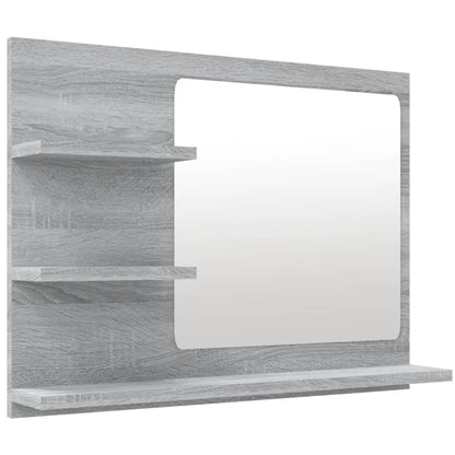 Specchio da Bagno Grigio Sonoma 60x10,5x45 cm Legno Multistrato | homemem39