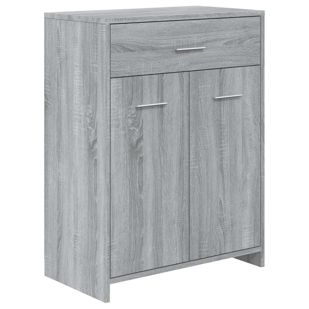 Armadietto Bagno Grigio Sonoma 60x33x80 cm in Legno tecnico