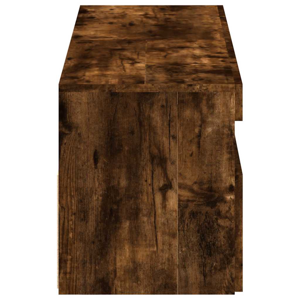 Mobili Porta TV con Luci LED 2 pz Rovere Fumo 60x35x40 cm - homemem39