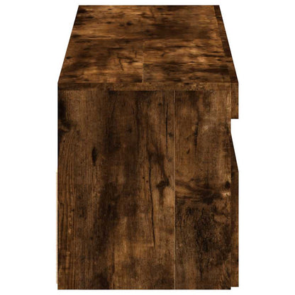 Mobili Porta TV con Luci LED 2 pz Rovere Fumo 60x35x40 cm - homemem39