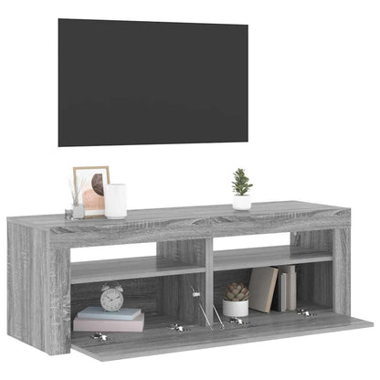 Mobile Porta TV con Luci LED Grigio Sonoma 120x35x40 cmcm - homemem39