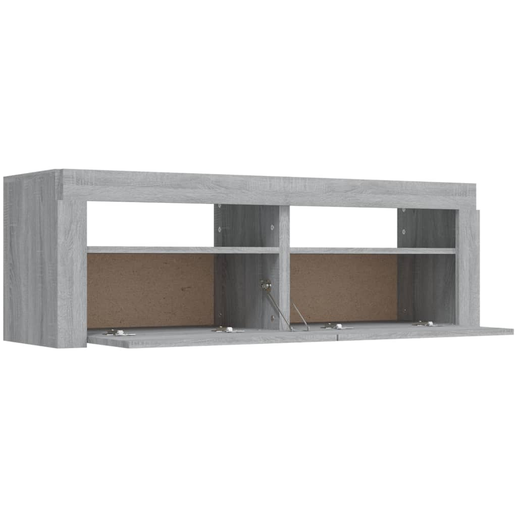 TV Cabinet with Sonoma Gray LED Lights 120x35x40 cmcm