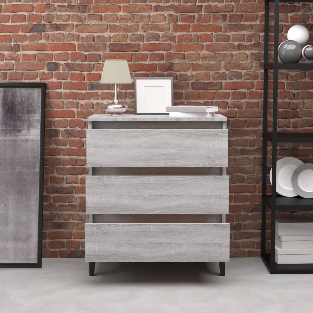 Credenza Grigio Sonoma 60x35x69 cm in Legno Multistrato - homemem39