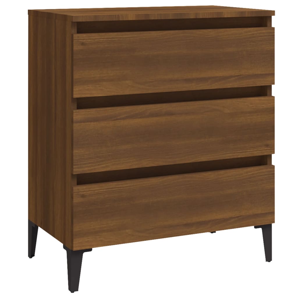Credenza Rovere Marrone 60x35x69 cm in Legno Multistrato - homemem39