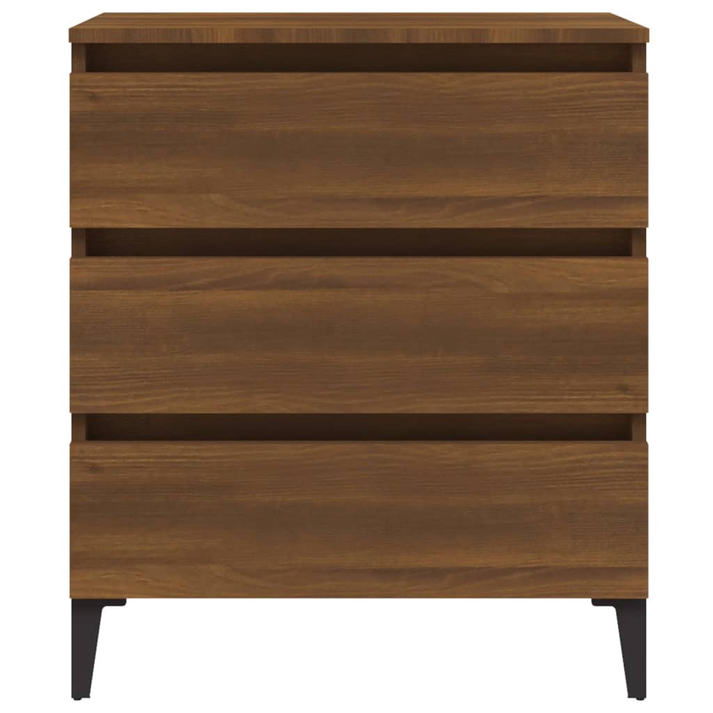Credenza Rovere Marrone 60x35x69 cm in Legno Multistrato - homemem39