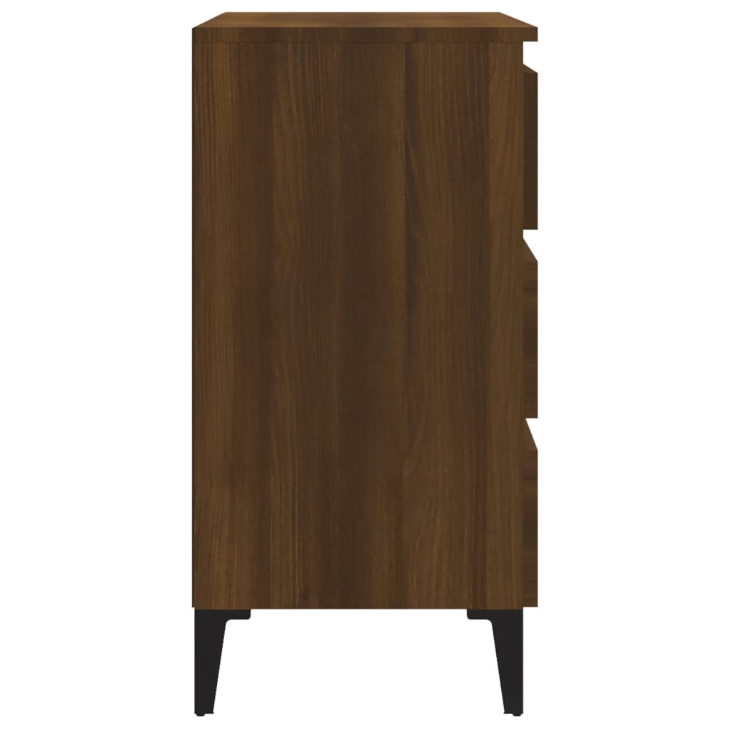 Credenza Rovere Marrone 60x35x69 cm in Legno Multistrato - homemem39