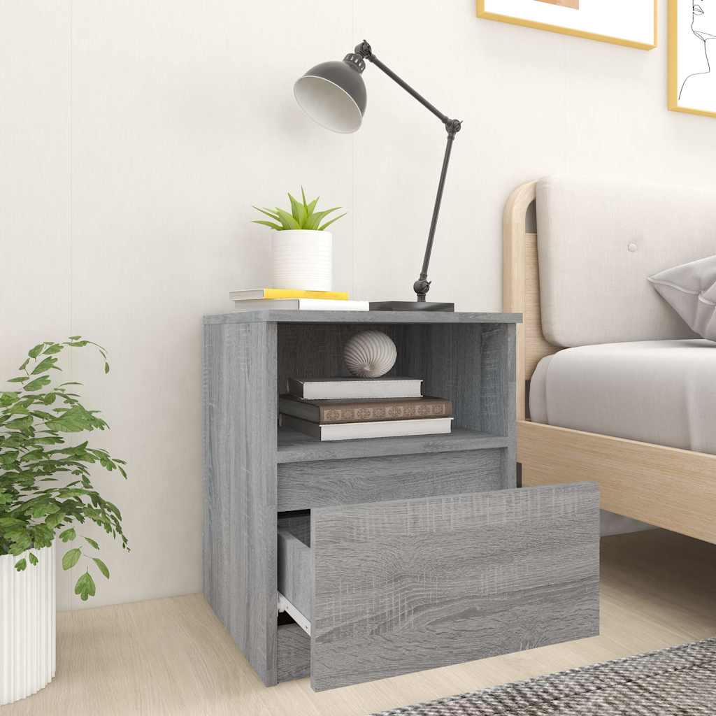 Comodino Grigio Sonoma 40x40x50 cm in Legno Multistrato | homemem39