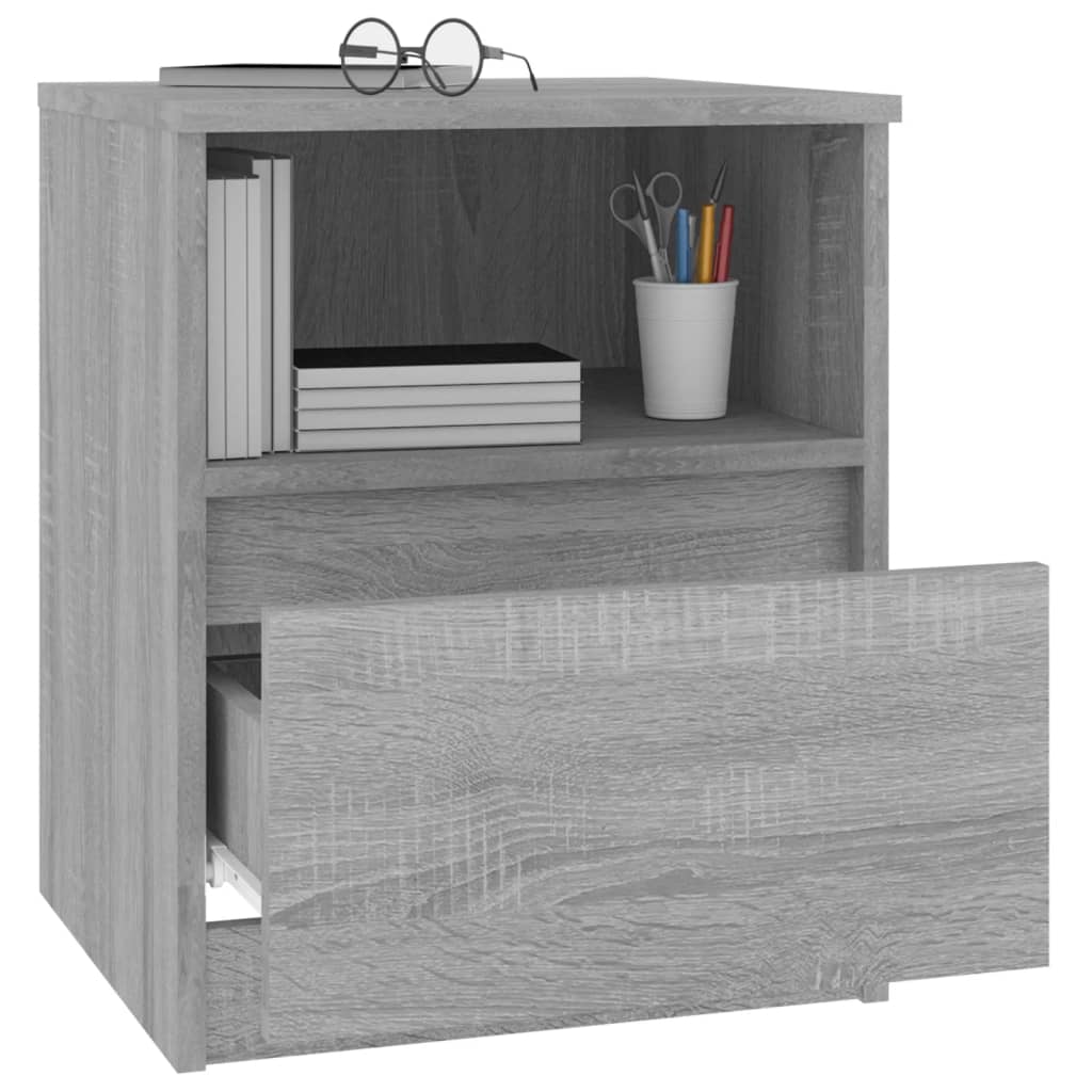 Comodini 2 pz Grigio Sonoma 40x40x50 cm in Legno Multistrato - homemem39