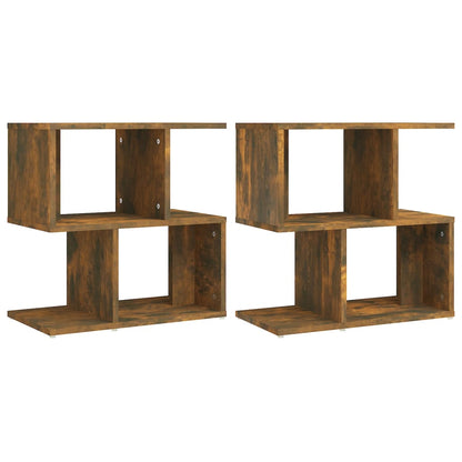 Comodini Rovere Fumo 2pz 50x30x51,5 cm in Legno Multistrato - homemem39