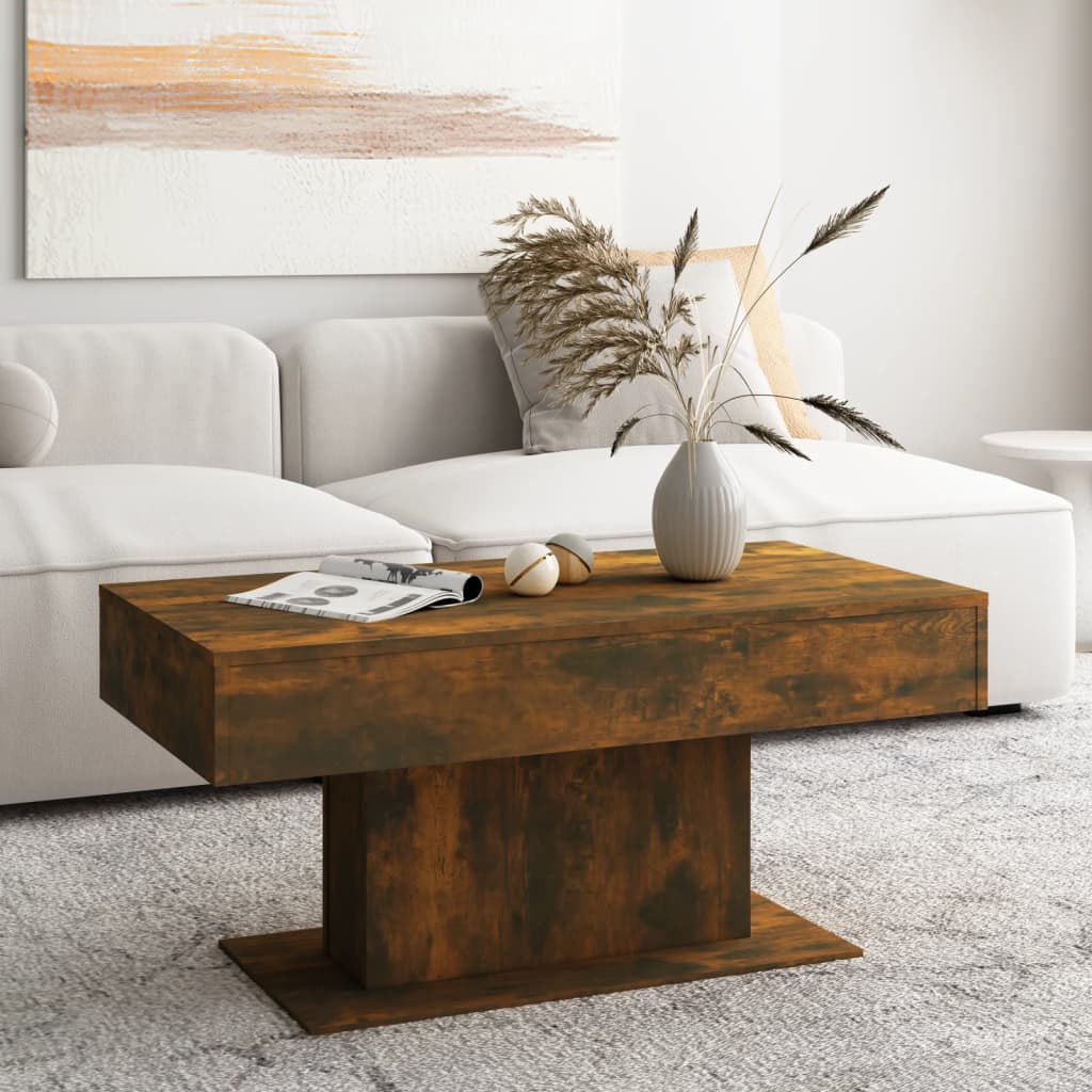 Tavolino da Salotto Rovere Fumo 96x50x45cm in Legno Multistrato | homemem39