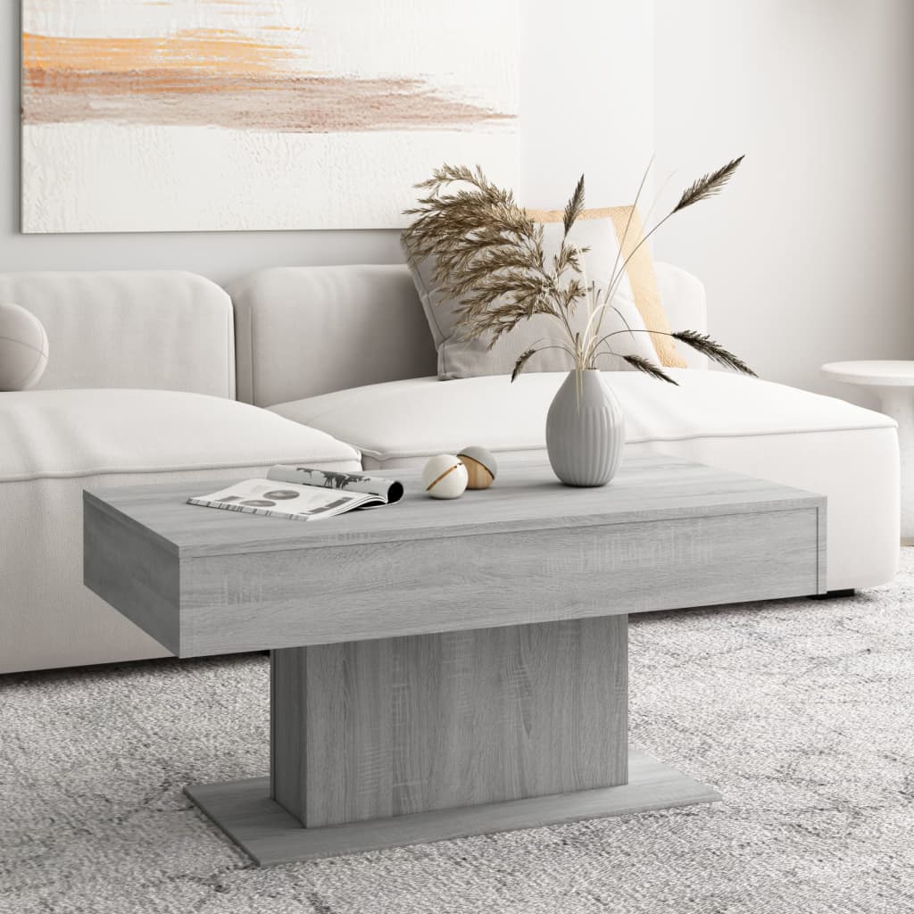 Tavolino da Salotto Grigio Sonoma 96x50x45 cm Legno Multistrato | homemem39
