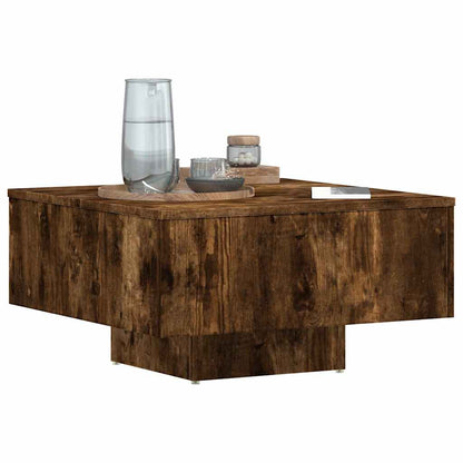 Tavolino Rovere Fumo 60x60x31,5 cm in Legno Multistrato