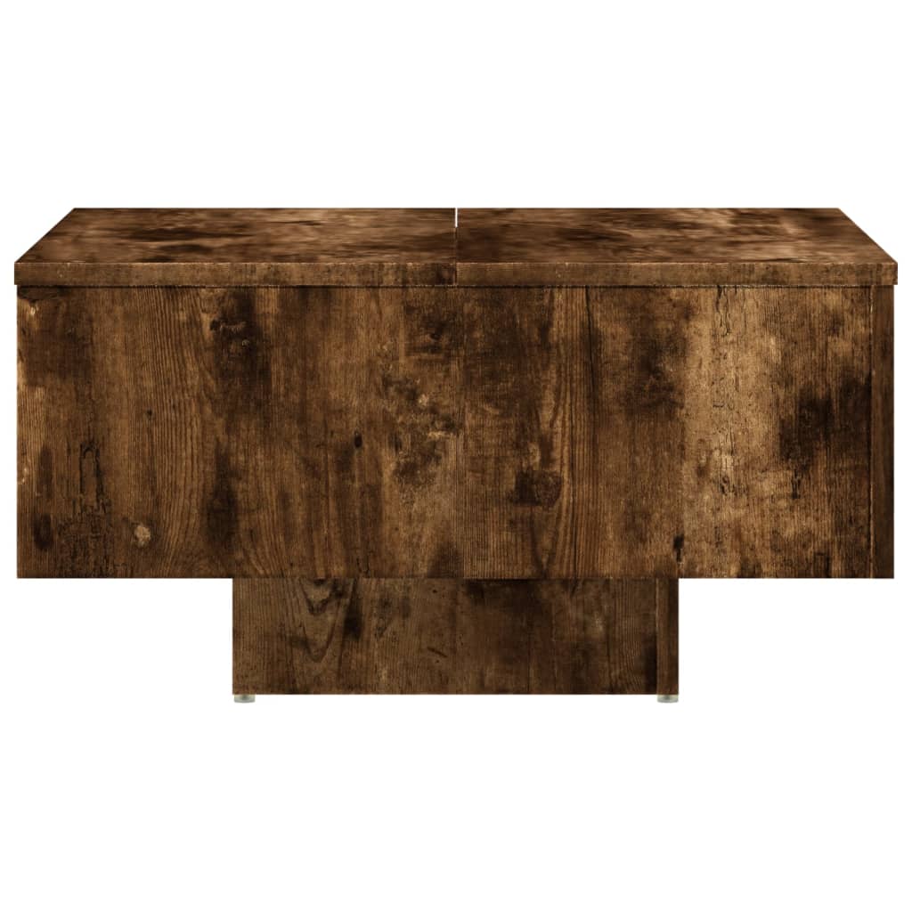 Tavolino Rovere Fumo 60x60x31,5 cm in Legno Multistrato | homemem39