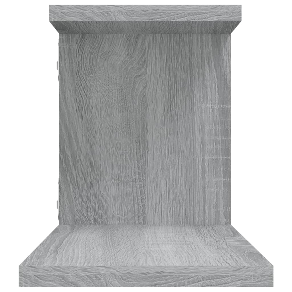 Scaffale TV Parete Grigio Sonoma 125x18x23 cm Legno Multistrato | homemem39