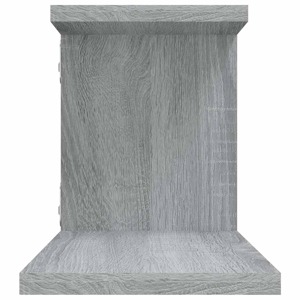 Scaffale TV Parete Grigio Sonoma 125x18x23 cm Legno Multistrato