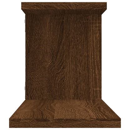 Scaffale TV Parete Rovere Marrone 125x18x23cm Legno Multistrato | homemem39