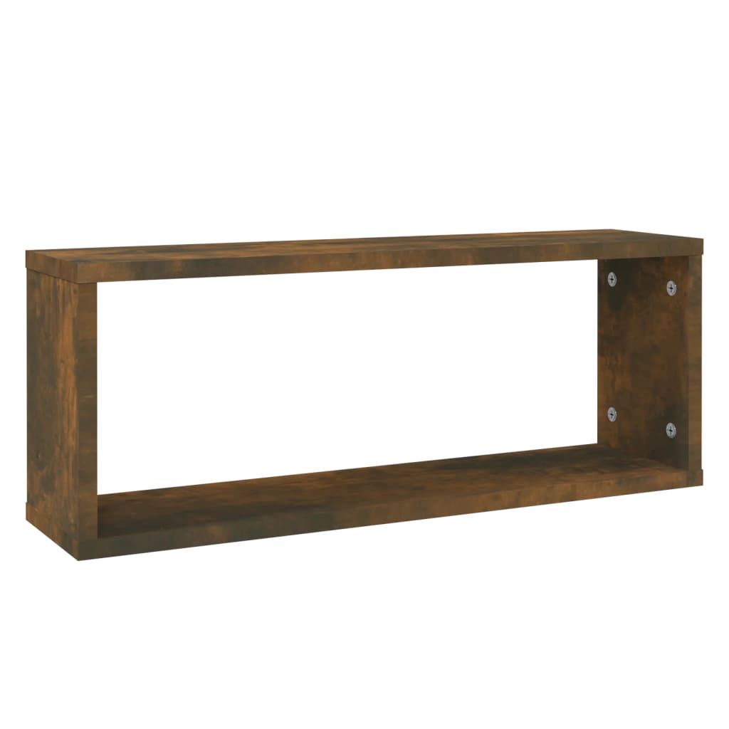 Mensole Parete Cubo 6pz Rovere Fumo 60x15x23 cm in Multistrato | homemem39