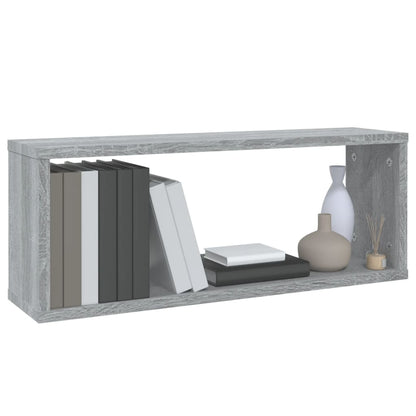 Mensole Cubo Muro 2 pz Grigio Sonoma 60x15x23 cm in Multistrato | homemem39