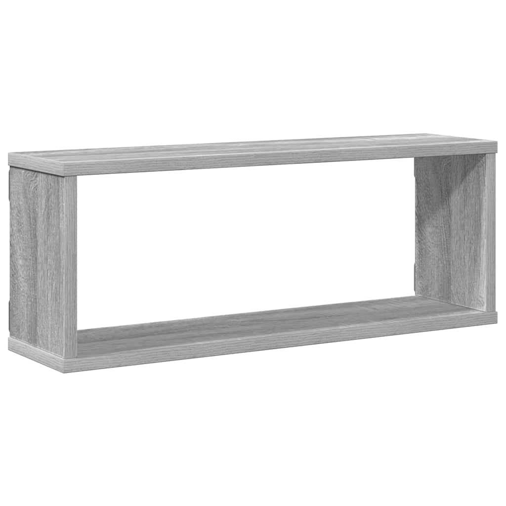 Mensole Cubo Muro 4 pz Grigio Sonoma 60x15x23 cm in Multistrato | homemem39
