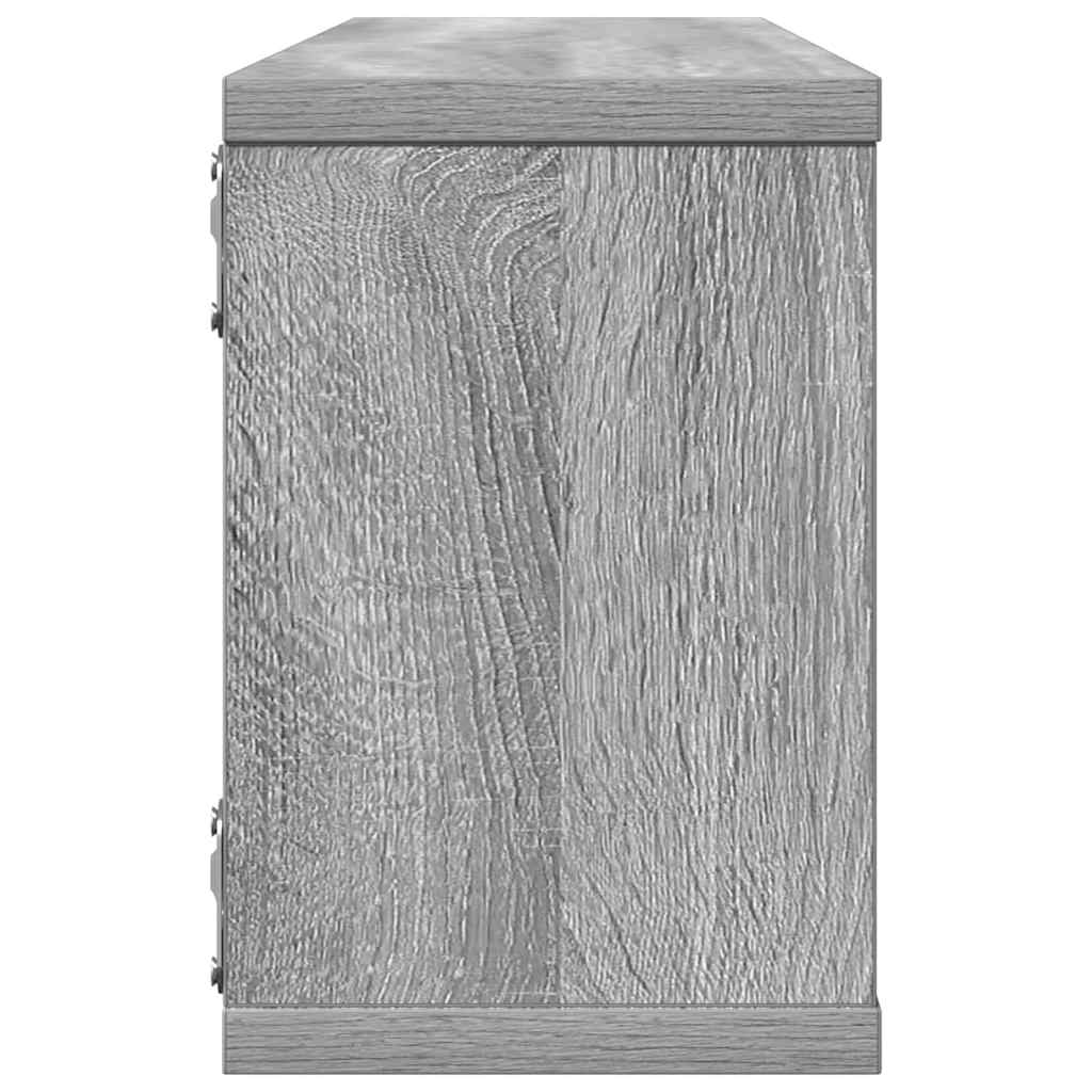 Mensole Cubo Muro 4 pz Grigio Sonoma 60x15x23 cm in Multistrato | homemem39