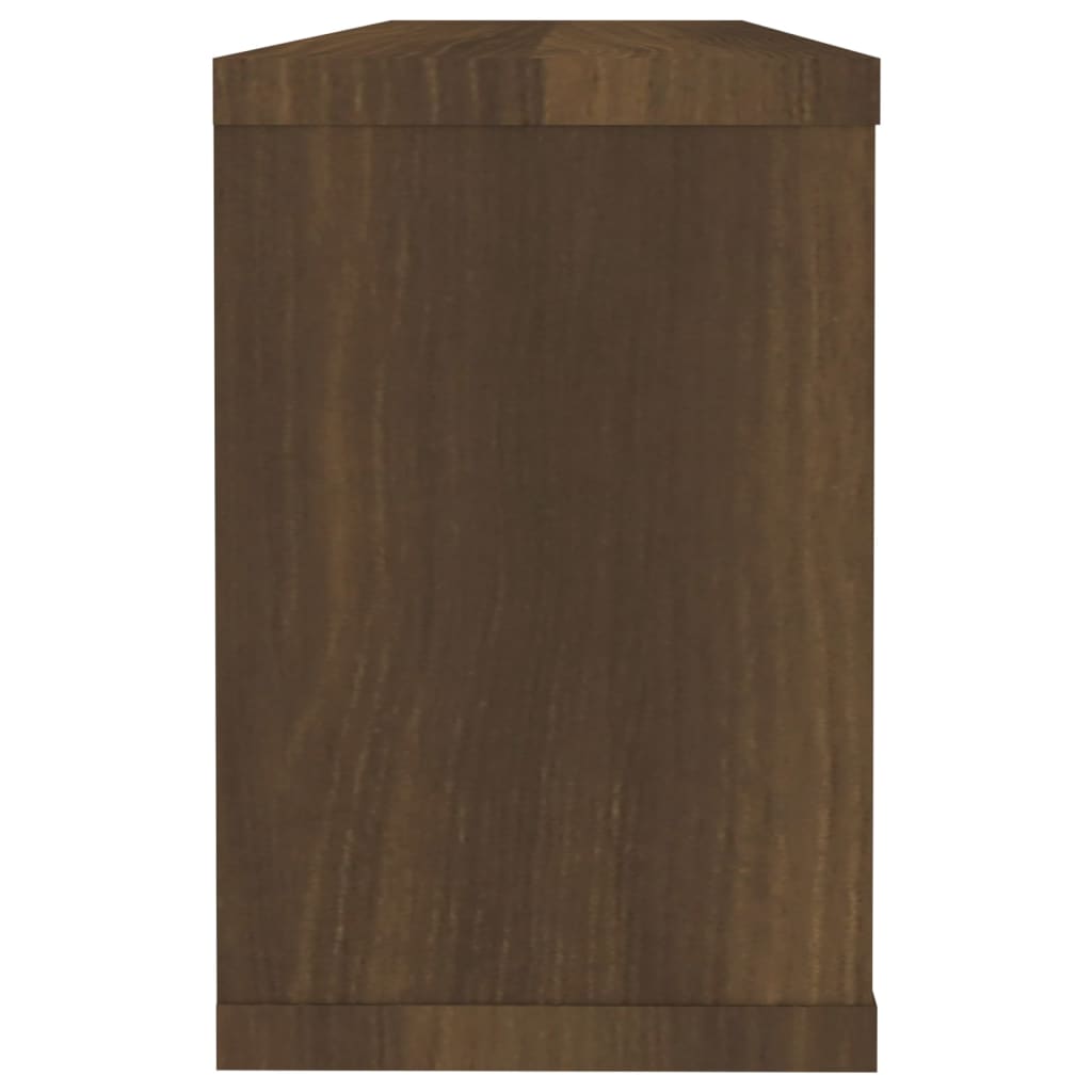 Mensole Cubo Muro 2pz Rovere Marrone 60x15x23 cm in Multistrato