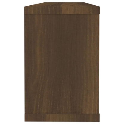 Mensole Cubo Muro 2pz Rovere Marrone 60x15x23 cm in Multistrato