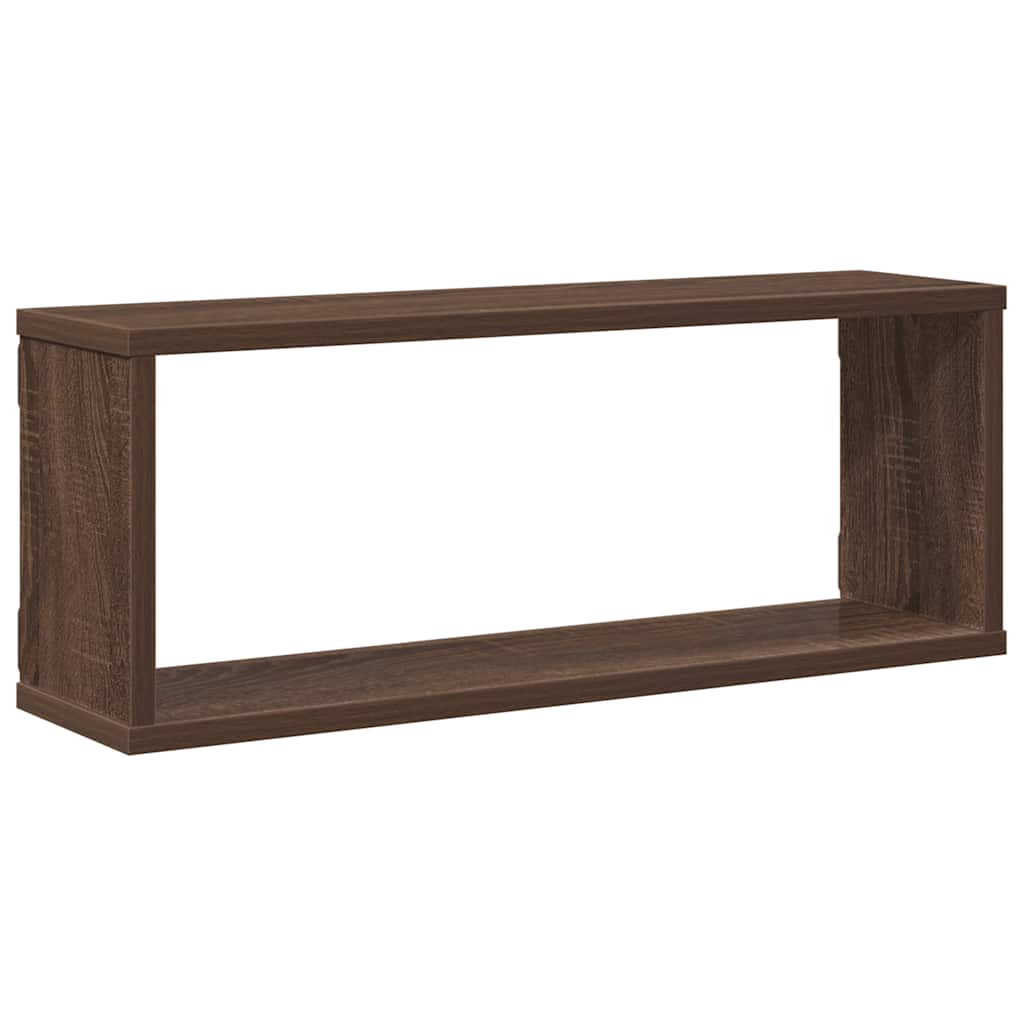 Mensole Cubo Muro 4pz Rovere Marrone 60x15x23 cm in Multistrato | homemem39