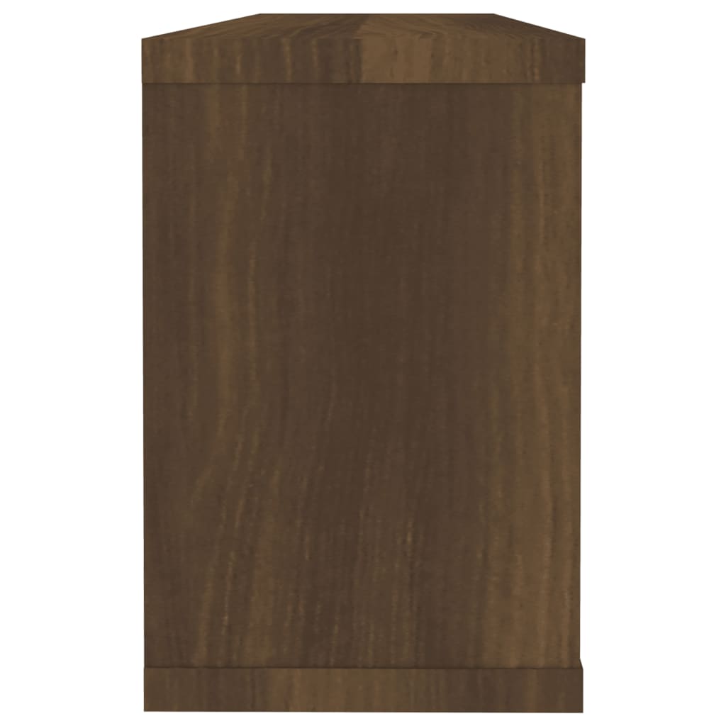 Mensole Cubo Muro 6pz Rovere Marrone 60x15x23 cm in Multistrato