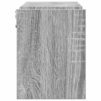 Scaffali da Parete 2 pz Grigio Sonoma 100x15x20 cm Multistrato