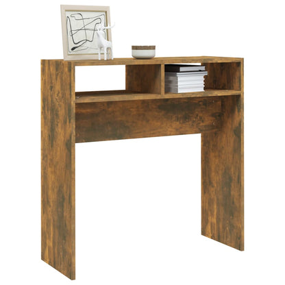 Tavolino Consolle Rovere Fumo 78x30x80 cm in Legno Multistrato | homemem39