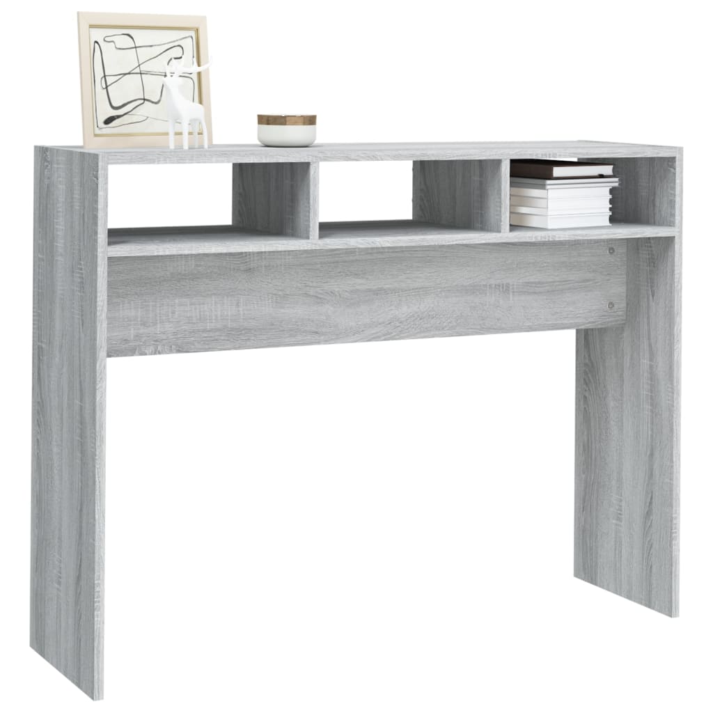 Tavolino Consolle Grigio Sonoma 105x30x80 cm Legno Multistrato | homemem39