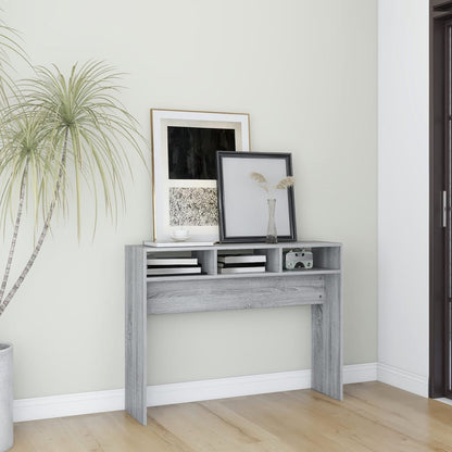 Tavolino Consolle Grigio Sonoma 105x30x80 cm Legno Multistrato | homemem39