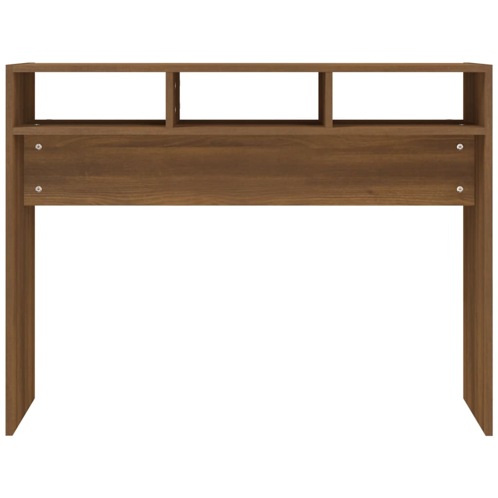 Tavolino Consolle Rovere Marrone 105x30x80 cm Legno Multistrato | homemem39