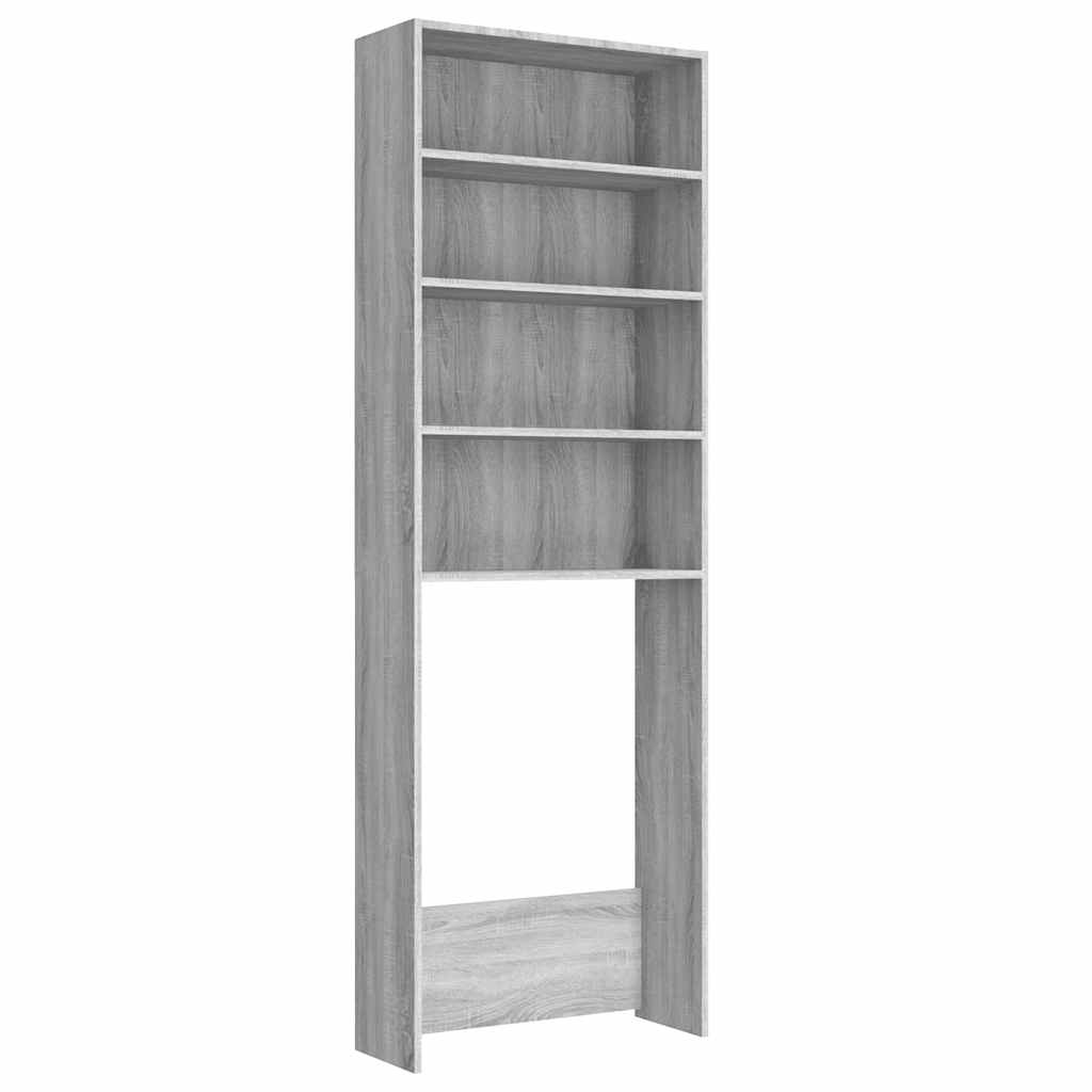 Mobile per Lavatrice Grigio Sonoma 64x24x190 cm - homemem39
