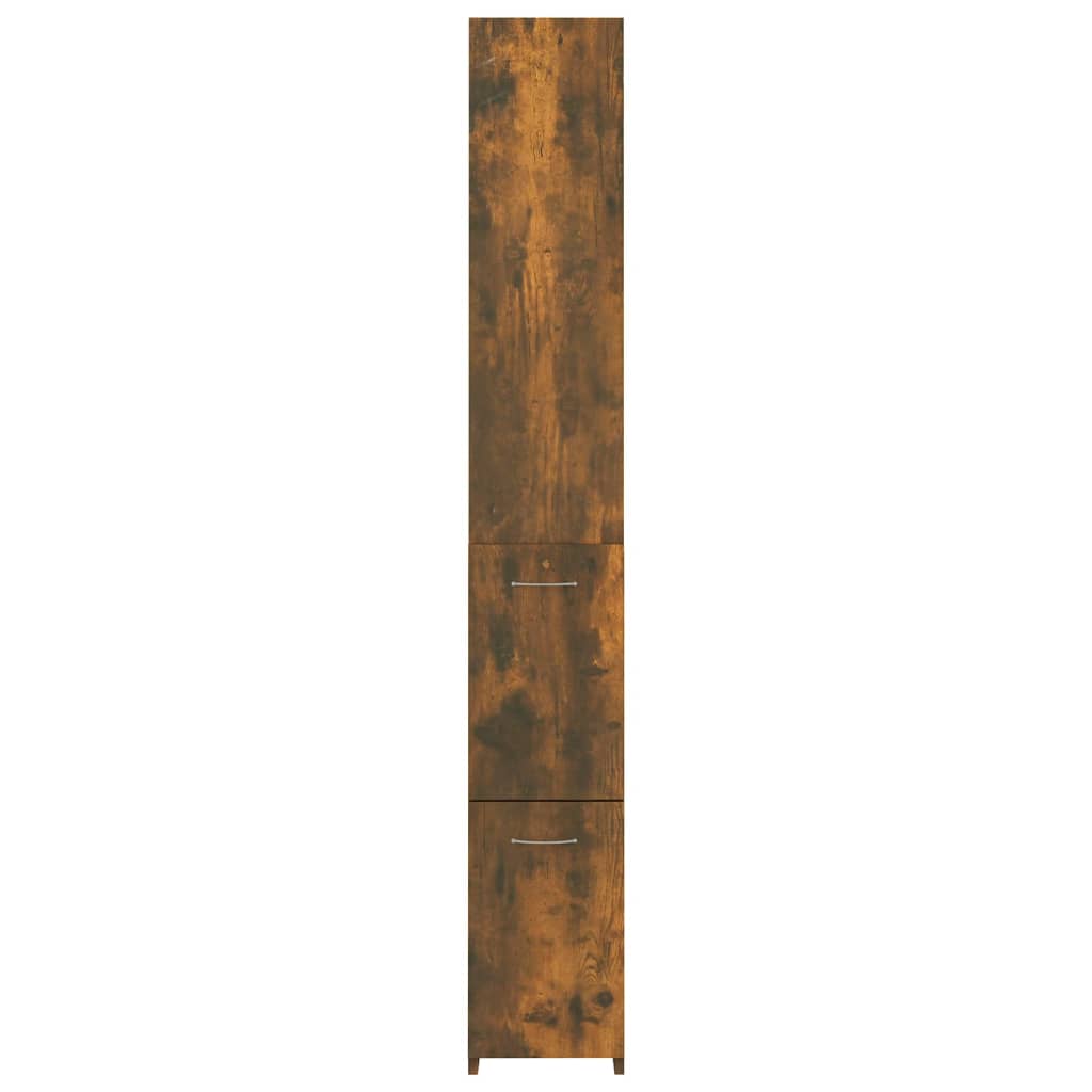 Armadietto Bagno Rovere Fumo 25x26,5x170cm in Legno Multistrato | homemem39