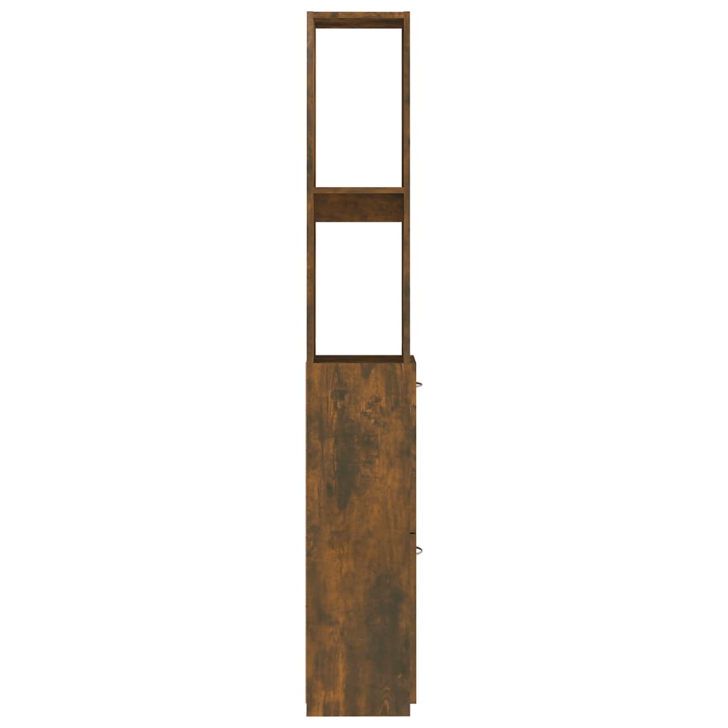 Armadietto Bagno Rovere Fumo 25x26,5x170cm in Legno Multistrato | homemem39