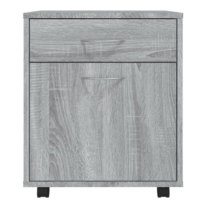 Armadietto con Ruote Grigio Sonoma 45x38x54cm Legno Multistrato - homemem39