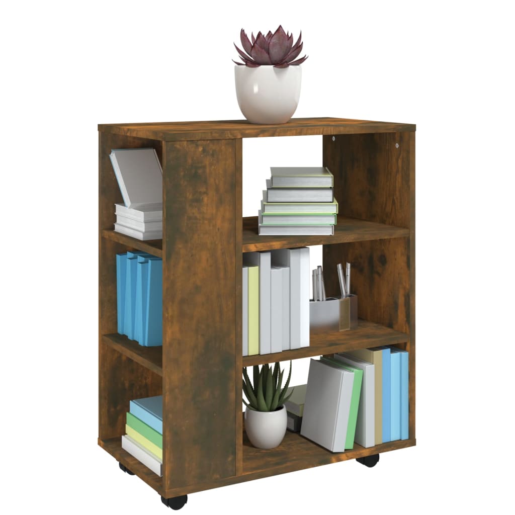 Armadietto con Ruote Rovere Fumo 60x35x75 cm Legno Multistrato - homemem39