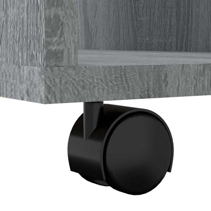 Armadietto con Ruote Grigio Sonoma 60x53x72cm Legno Multistrato