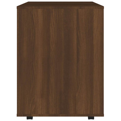 Armadietto con Ruote Rovere Marrone 60x53x72 cm in Legno