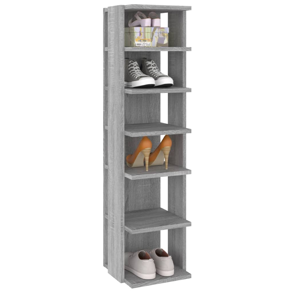 Scarpiera Grigio Sonoma 27,5x27x102 cm in Legno Multistrato - homemem39