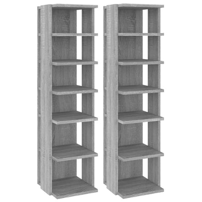 Scarpiere 2 pz Grigio Sonoma 27,5x27x102cm in Legno Multistrato - homemem39