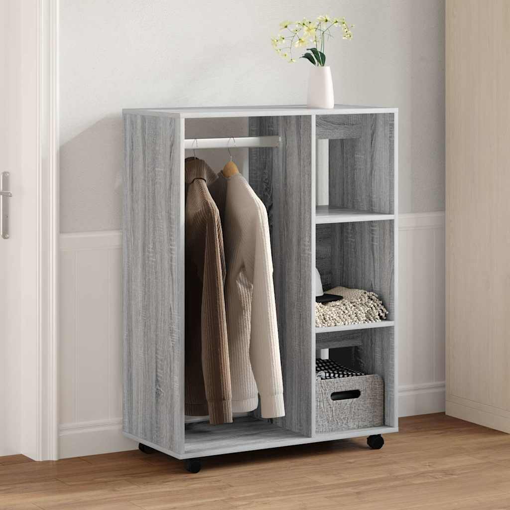 Armadio Grigio Sonoma 80x40x110 cm in Legno Multistrato | homemem39