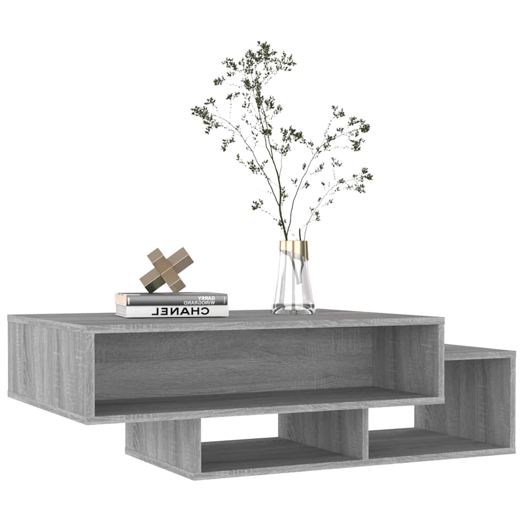 Tavolino da Salotto Grigio Sonoma 105x55x32cm Legno Multistrato | homemem39