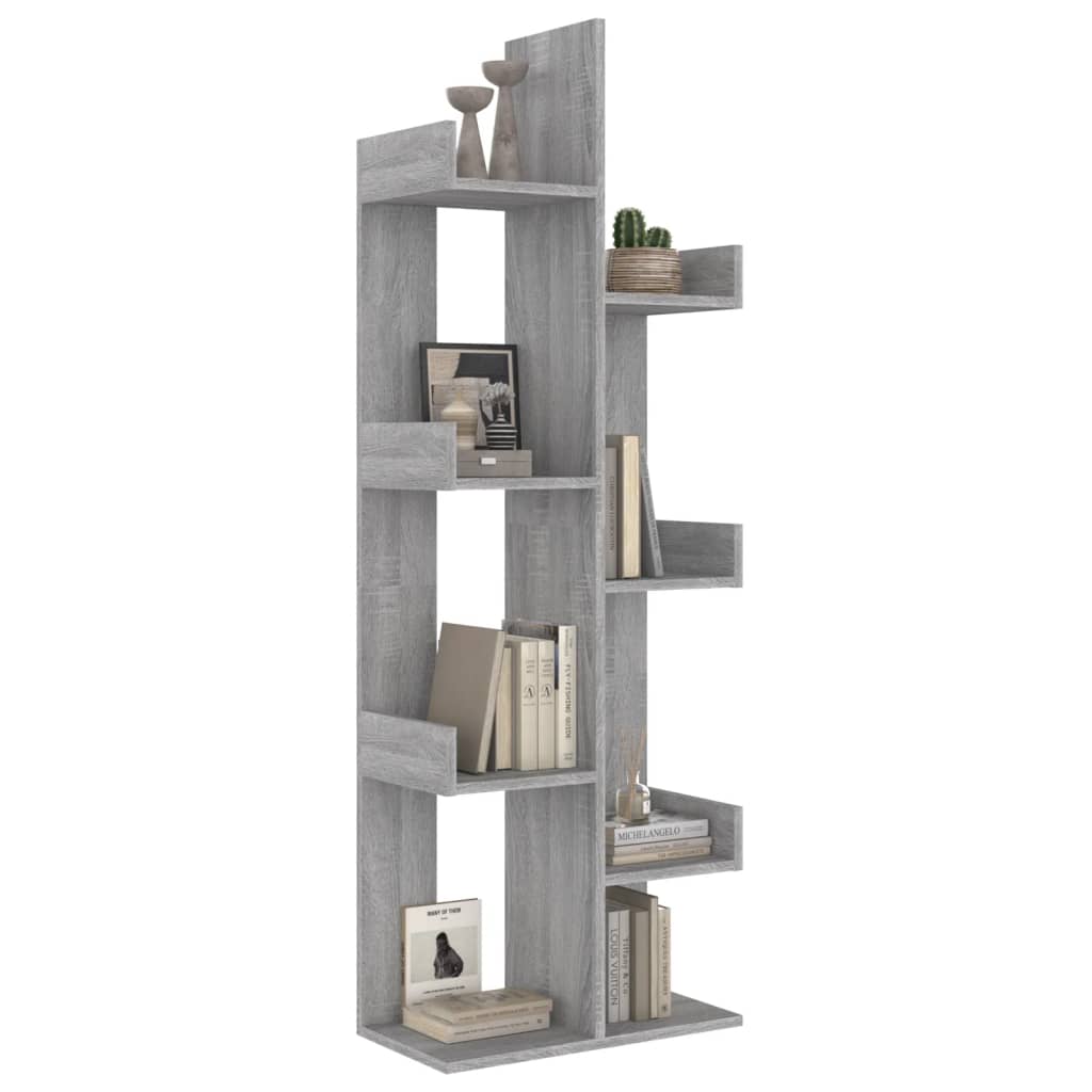 Libreria 48x25x140 cm Grigio Sonoma Legno Multistrato | homemem39