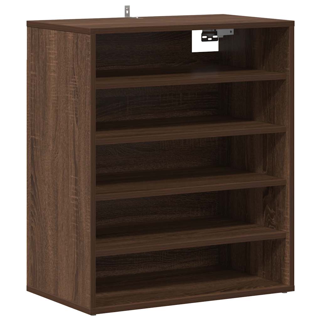 Scarpiera Rovere Marrone 60x35x70 cm in Legno Multistrato - homemem39